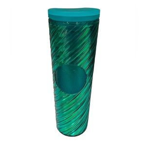 Starbucks Winter Collection 2022 Candy Cane Swirl 16oz Tumbler Green
